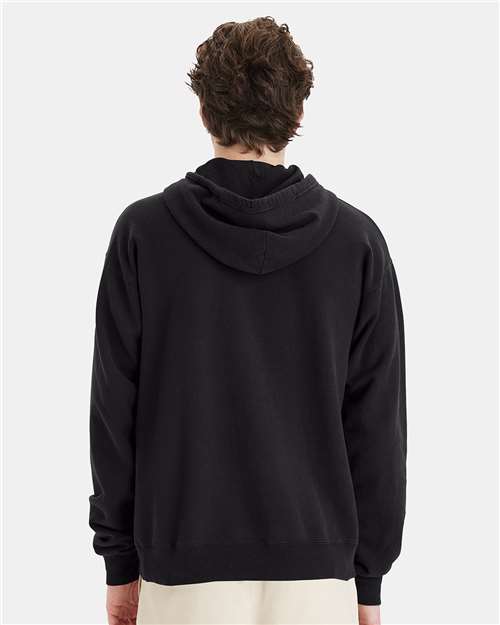 Black Garment-Dyed Hooded Sweatshirt - GDH450