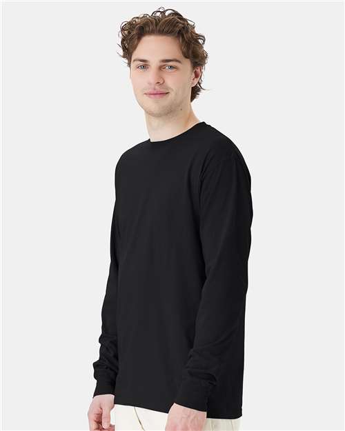 Black Garment-Dyed Long Sleeve T-Shirt - GDH200