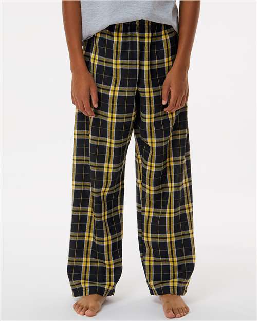 Black/ Gold Youth Flannel Pants - BY6624