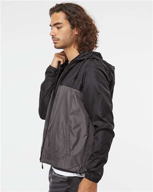 Black/ Graphite Lightweight Windbreaker Full-Zip Jacket - EXP54LWZ