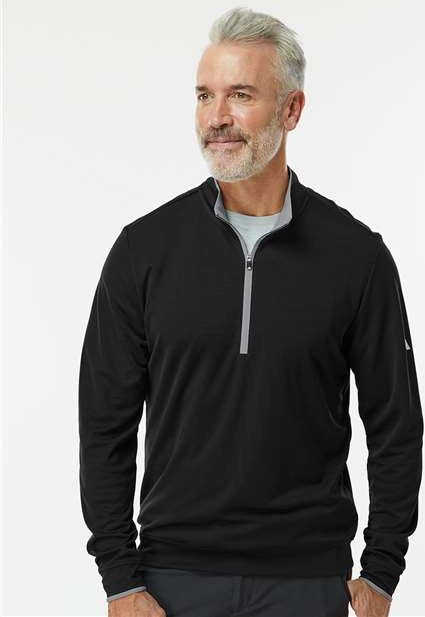 Black/ Grey Three Lightweight Quarter-Zip Pullover - A2002