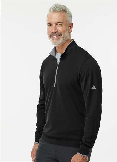 Black/ Grey Three Lightweight Quarter-Zip Pullover - A2002