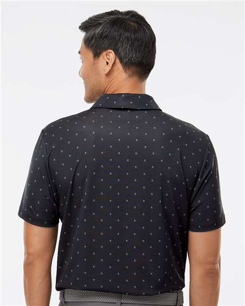 Black/ Grey Three Pine Tree Polo - A574