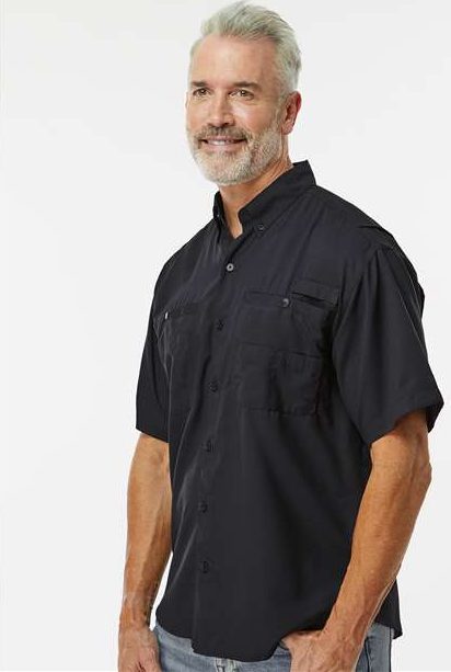 Black Hatteras Performance Short Sleeve Fishing Shirt - 700