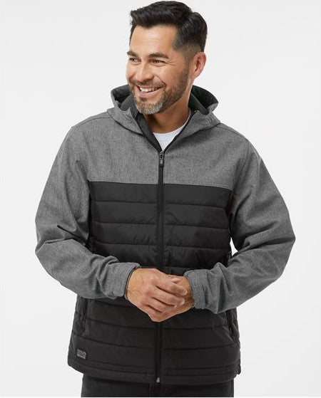 Black Heather/ Black Pinnacle Soft Shell Puffer Jacket - 5324