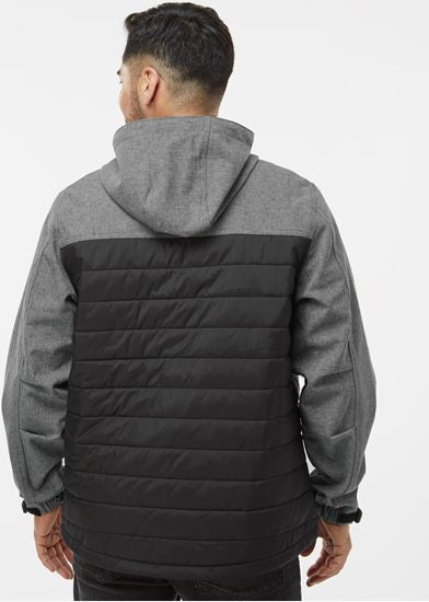 Black Heather/ Black Pinnacle Soft Shell Puffer Jacket - 5324