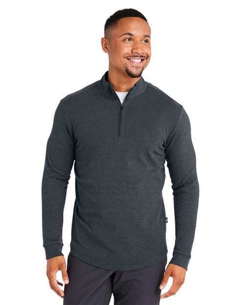 Black Heather Emery Quarter-Zip Pullover - SWE500