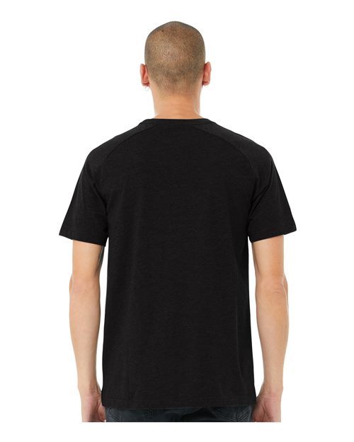 Black Heather Heather CVC Raglan Tee - 3201