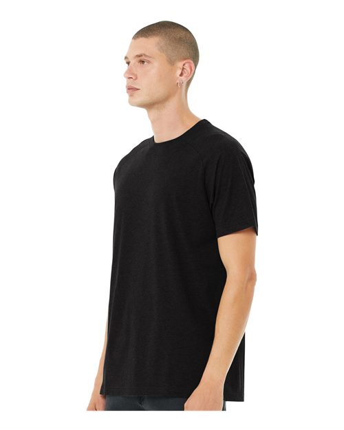 Black Heather Heather CVC Raglan Tee - 3201