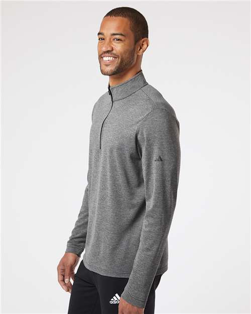 Black Heather Lightweight Quarter-Zip Pullover - A401