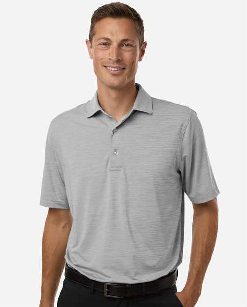 Black Heather Men's Bohemian Striped Heather Performance Polo - 162