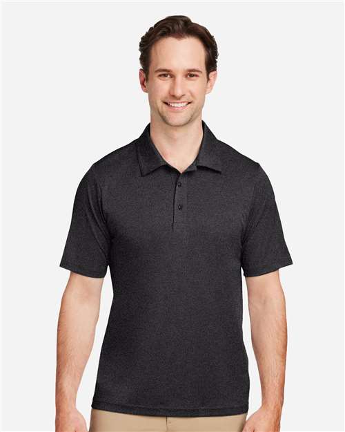Black Heather Men's Zone Sonic Heather Performance Polo - TT51H