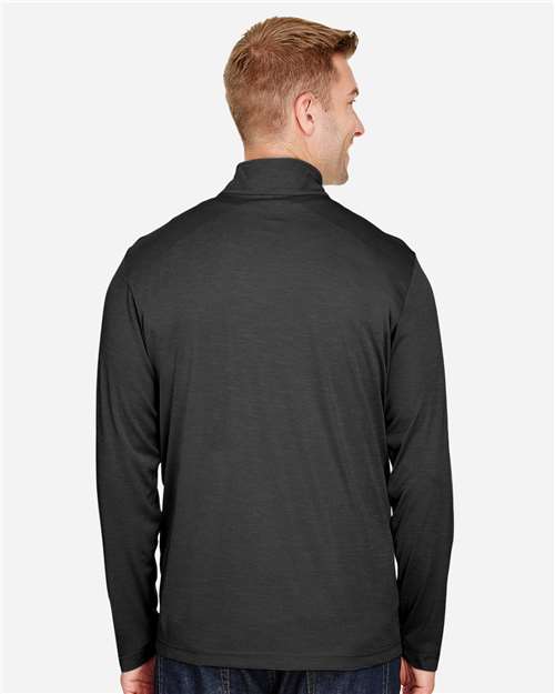 Black Heather Men's Zone Sonic Heather Performance Quarter-Zip Pullover - TT31H