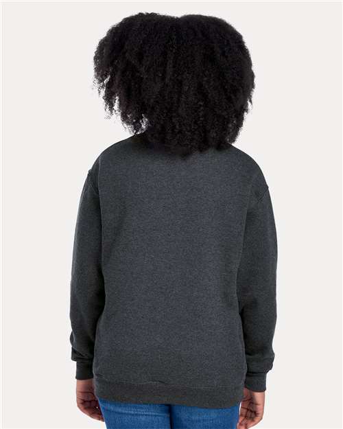 Black Heather NuBlend® Youth Crewneck Sweatshirt - 562BR
