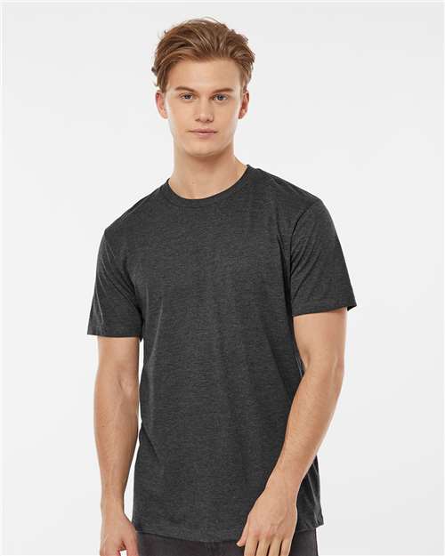 Black Heather Premium Cotton Blend T-Shirt - 541