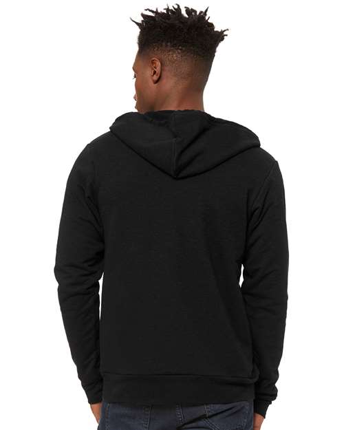 Black Heather Sponge Fleece Full-Zip Hoodie - 3739