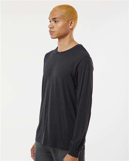 Black Heather Triblend Triblend Long Sleeve Tee - 3513