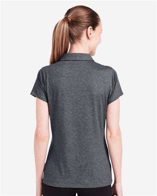 Black Heather Women's Air Lightweight Polo - TW938