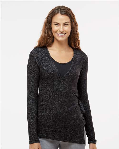 Black Heather Women's Cuddle Wrap Top - BW1301