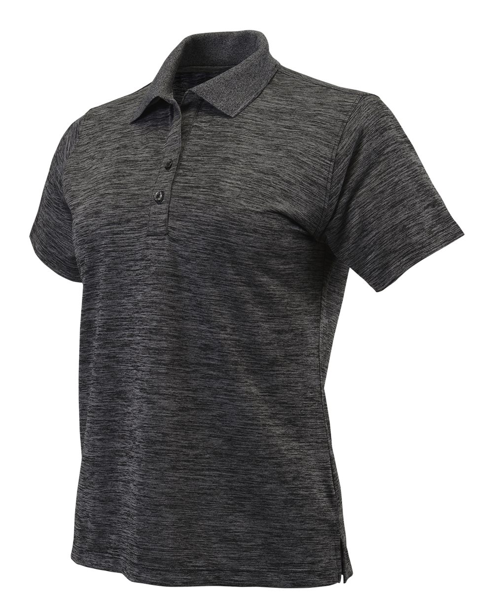 Black Heather Women's Dakota Striated Heather Polo - 131