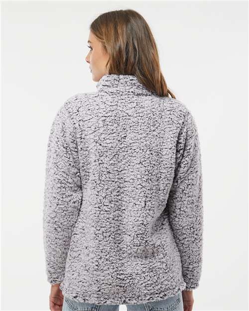 Black Heather Women’s Epic Sherpa Quarter-Zip Pullover - 8451