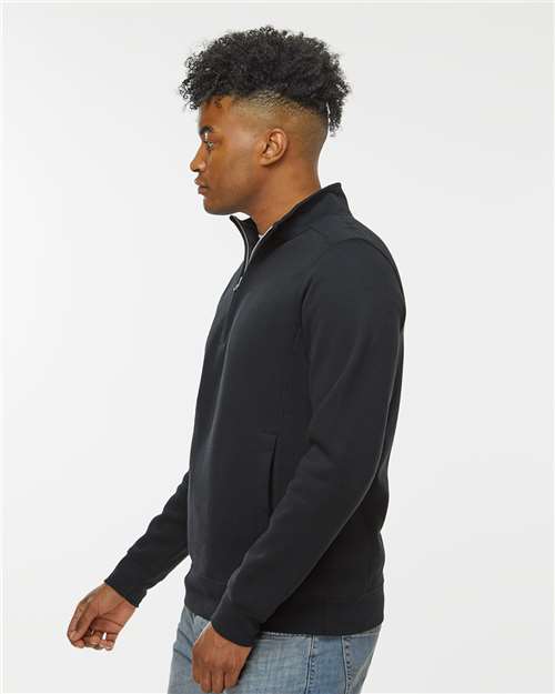 Black Heavyweight Fleece Quarter-Zip Sweatshirt - 8717