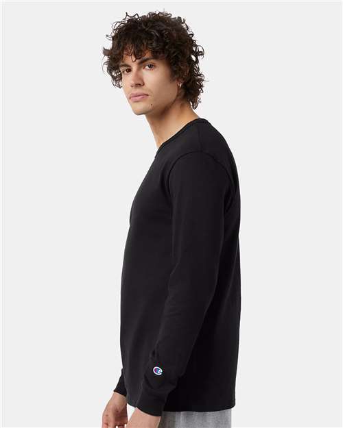 Black Heritage Jersey Long Sleeve T-Shirt - T453