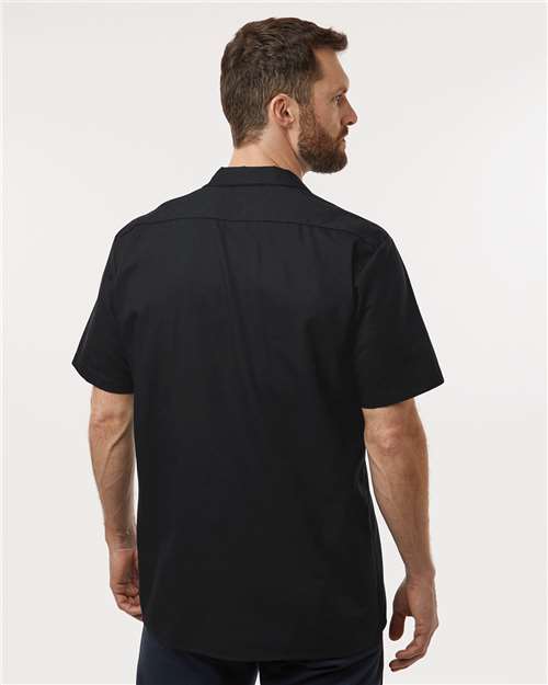 Black Industrial Short Sleeve Work Shirt - S535