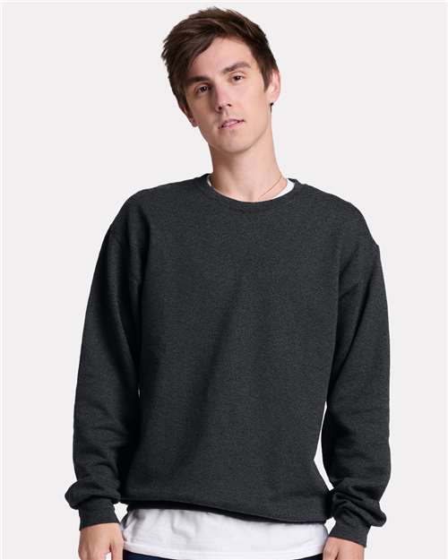 Black Ink Heather Ultimate CVC Crewneck Sweatshirt - IC48MR