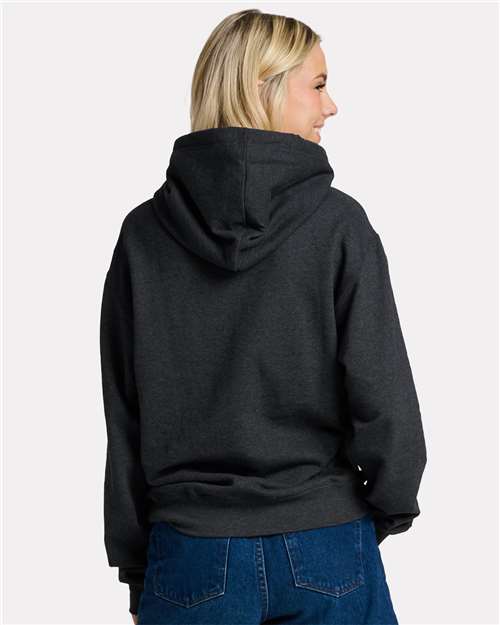 Black Ink Heather Ultimate CVC Hooded Sweatshirt - IC49MR