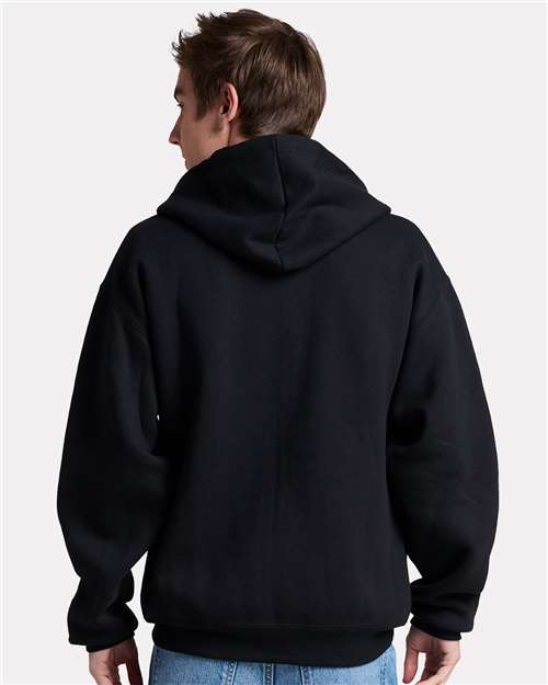 Black Ink Rugged Full-Zip Hooded Sweatshirt - Z12MR