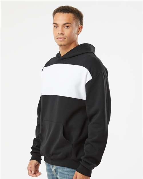 Black Ink/ White Nublend® Billboard Hooded Sweatshirt - 98CR