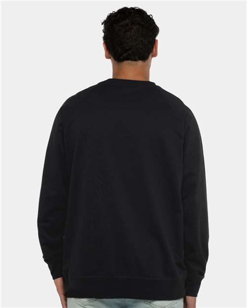 Black Laguna Raglan Crewneck Sweatshirt - 9000