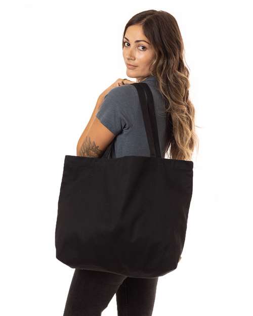 Black Large Twill Tote - EC8001