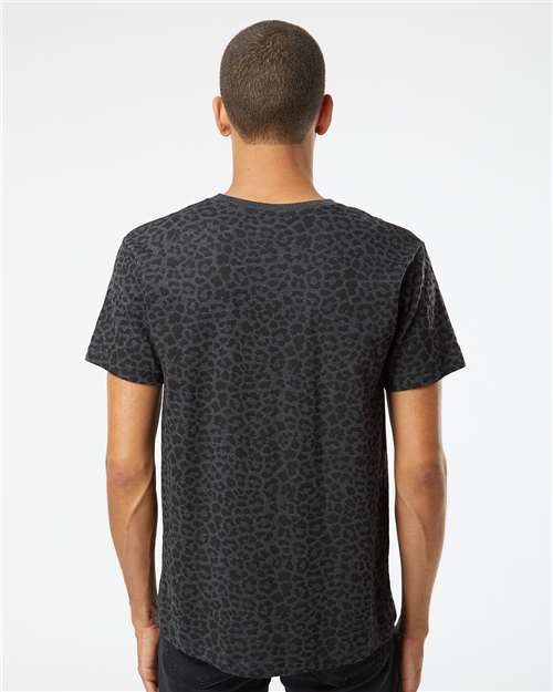 Black Leopard Fine Jersey Tee - 6901