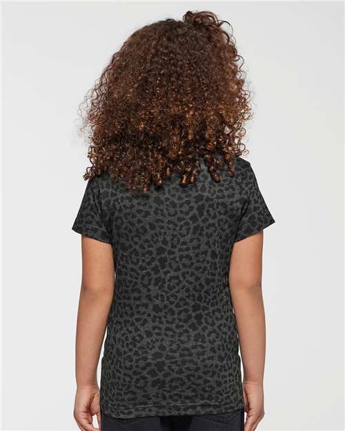 Black Leopard Girls' Fine Jersey Tee - 2616