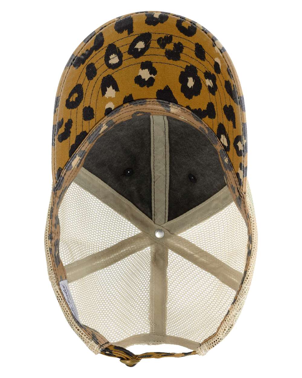 Black/ Leopard/ Khaki Women's Printed Bill with Mesh Back Cap - JANET