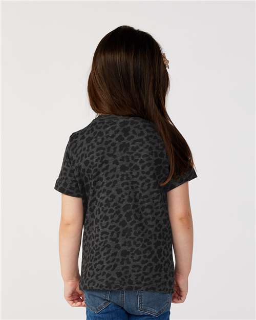 Black Leopard Toddler Fine Jersey Tee - 3321