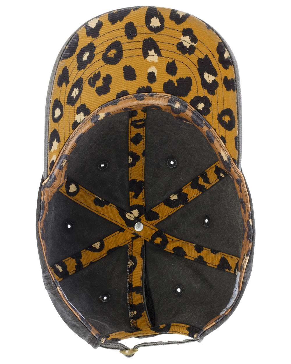 Black/ Leopard Women's Pigment-Dyed with Fashion Undervisor Cap - CASSIE