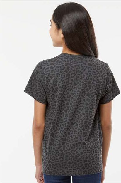 Black Leopard Youth Fine Jersey Tee - 6101