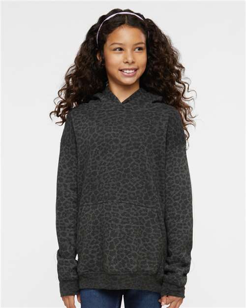 Black Leopard Youth Fleece Hoodie - 2296