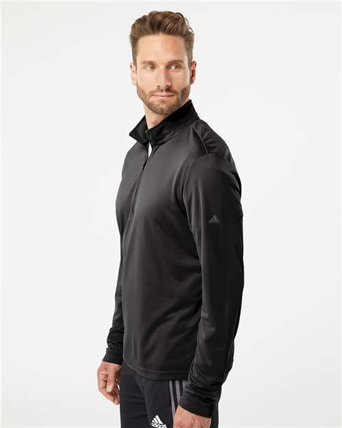 Black Lightweight Quarter-Zip Pullover - A401