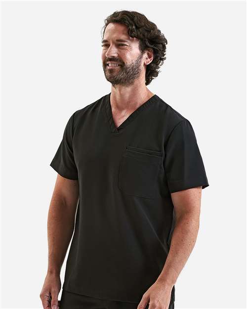 Black Limitless V-Neck Stretch Scrub Top - NN200