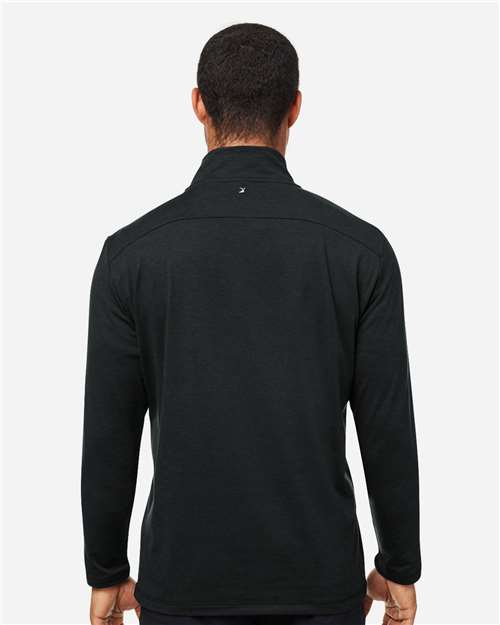 Black Marble Marbled Jersey Fairway Quarter-Zip Pullover - MDP1772