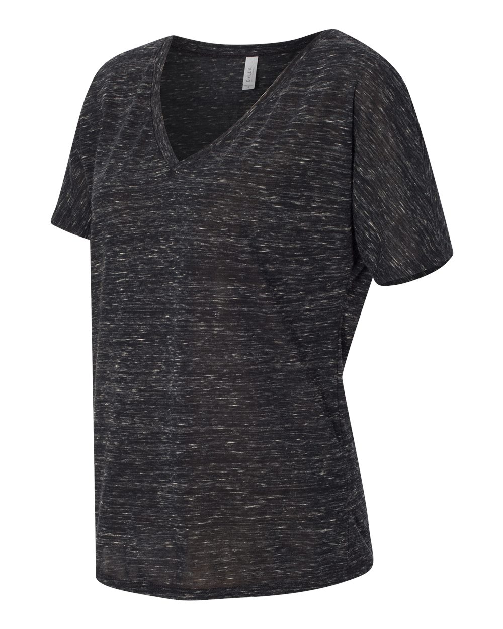 Black Marble Women’s Slouchy V-Neck Tee - 8815