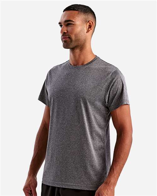 Black Melange Recycled Performance T-Shirt - TD501