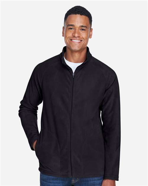 Black Men's Campus Microfleece Jacket - TT90