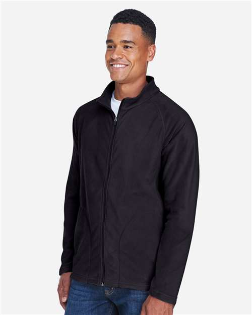 Black Men's Campus Microfleece Jacket - TT90