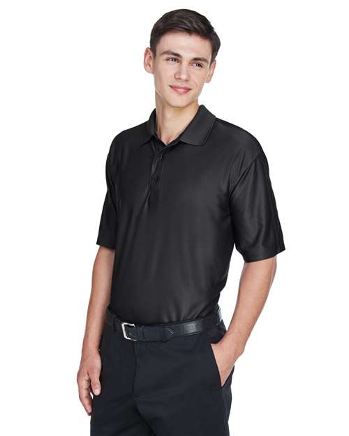 Black Men's Cool & Dry Elite Performance Polo - 8415