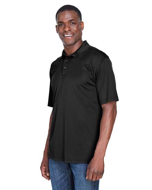 Black Men's Cool & Dry Sport Performance Interlock Polo - 8425